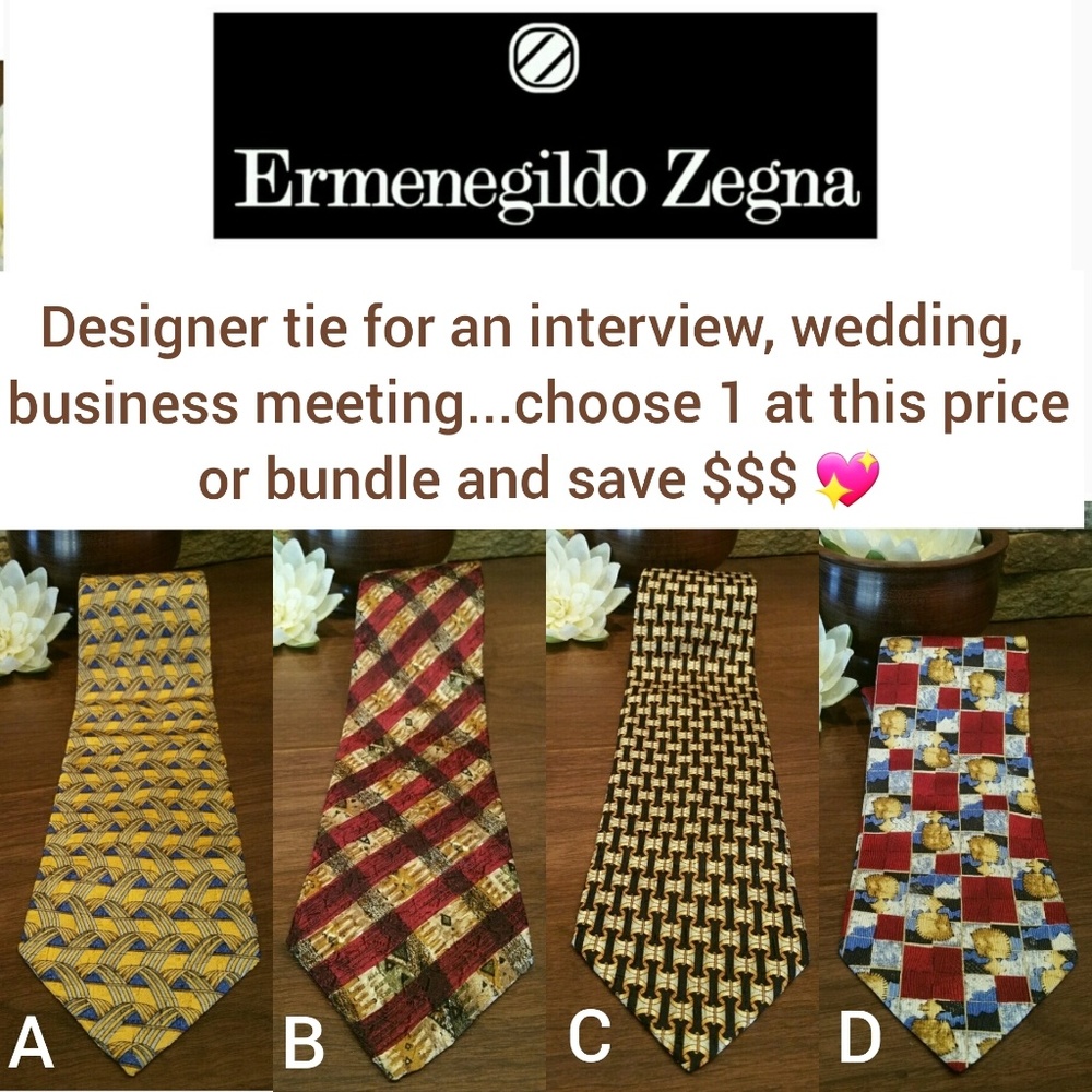 Designer ties, gently used...Priced individually!